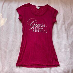 Y2K Guess Hot Pink Tee